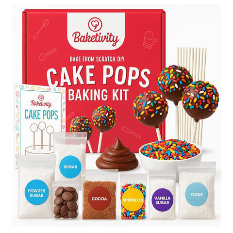 Cake Pop Baking Kit - fun, cozy baking activity for slow days at home