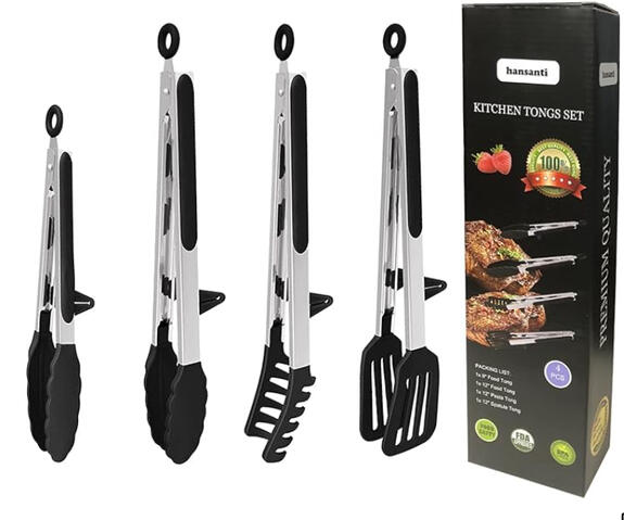 Tong set for simple cooking tasks